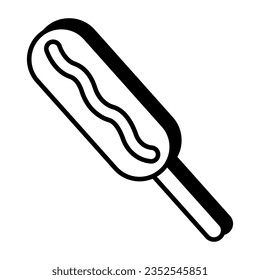 Modern design icon of corndog 