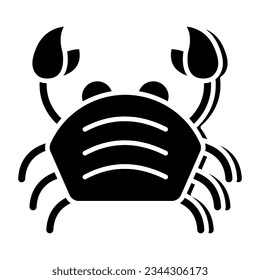 Modernes Design-Symbol für Krabbe