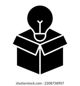 Icono de diseño moderno de caja creativa