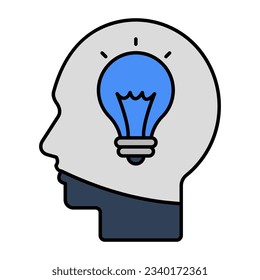 Icono de diseño moderno del cerebro creativo