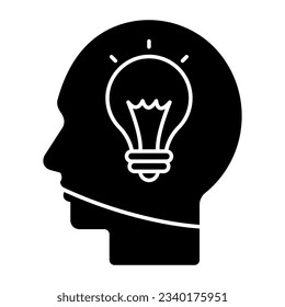 Icono de diseño moderno del cerebro creativo