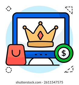Modern design icon of crown