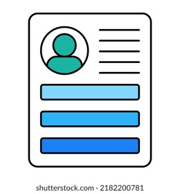 Icono de diseño moderno de cv