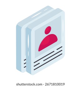 Ícone de design moderno de cv