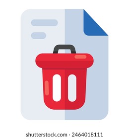 Modern design icon of delete file available for instant download