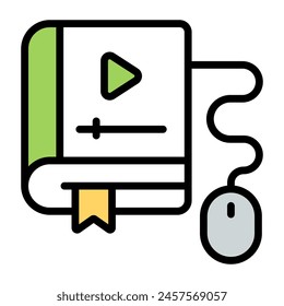 Icono de diseño moderno del libro digital

