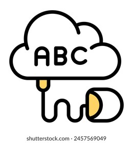 Icono de diseño moderno de la nube digital

