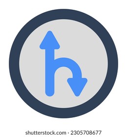 Modern design icon of directional arrows 