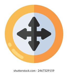 Modern design icon of directional arrows