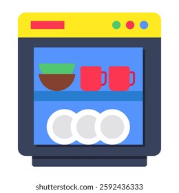 A modern design icon of dishwasher