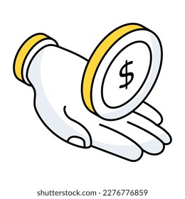 Icono de diseño moderno de la donación
