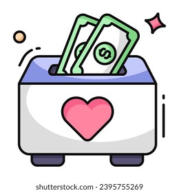 Modern design icon of donation