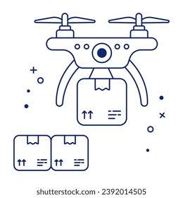 Modern design icon of drone delivery

