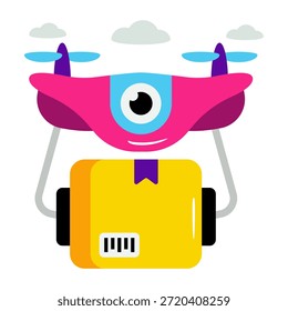 Modern design icon of drone delivery