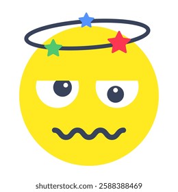 Modern design icon of drunk emoji