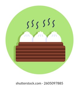 Modern design icon of dumplings