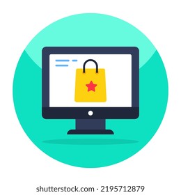 Icono de diseño moderno de e shopping