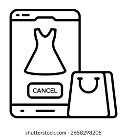 Icono de diseño moderno de e-shopping