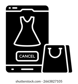 Icono de diseño moderno de e-shopping