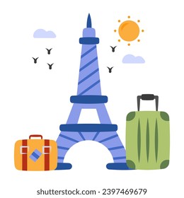 Icono de diseño moderno de la torre Eiffel 

