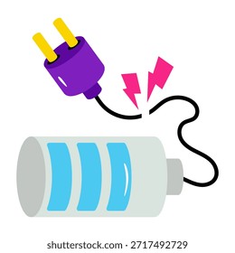Ícone de design moderno de carga elétrica celular 