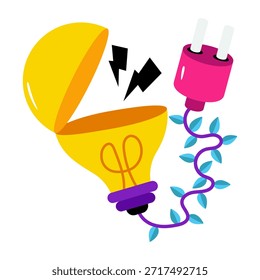 Icono de diseño moderno de luz eléctrica 