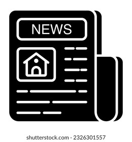 Modern design icon of estate news