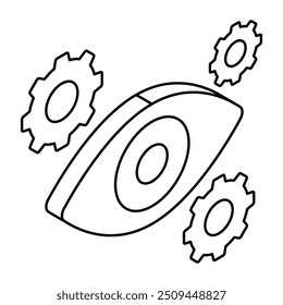 Icono de diseño moderno de ajuste de ojos 