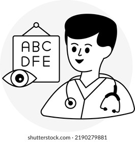 Modern design icon of eye test