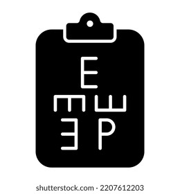 Icono de diseño moderno de prueba ocular