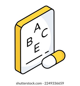 Icono de diseño moderno de prueba ocular