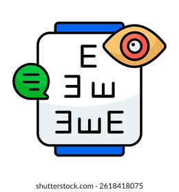 Modern design icon of eye test