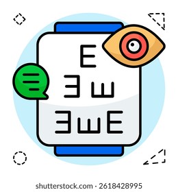 Modern design icon of eye test