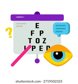Icono de diseño moderno de prueba ocular