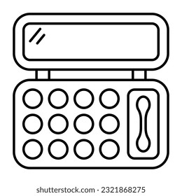 Modern design icon of eyeshadow kit 