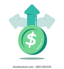 Modern design icon of financial outflow 

