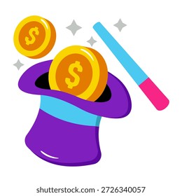 Icono de diseño moderno de asistente financiero 