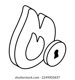 Modernes Design-Symbol für Brandsicherheit 