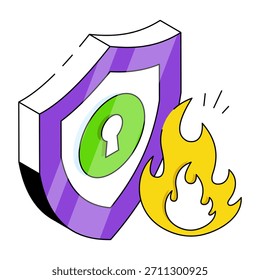 Icono de diseño moderno de seguridad contra incendios 