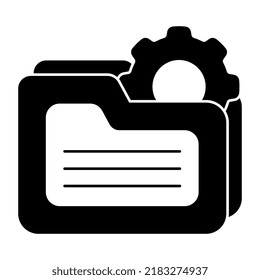 Modernes Design-Symbol für die Ordnerverwaltung