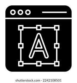 Icono de diseño moderno de la herramienta de fuente 