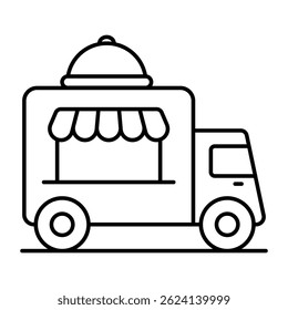 Modern design icon of food van