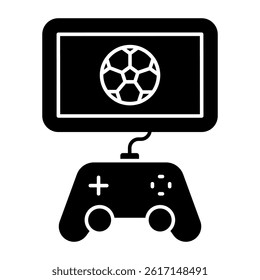 Modern design icon of football video game