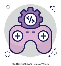 Modern design icon of game development 