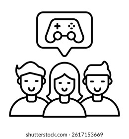 Modern design icon of game players