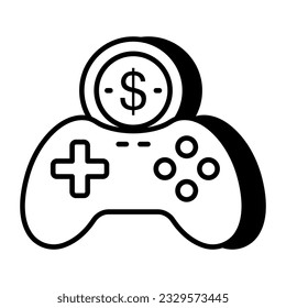 Modern design icon of gamepad 