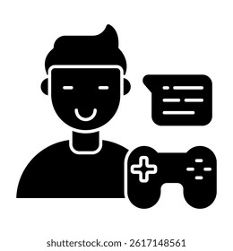 Modern design icon of gamer