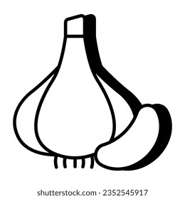 Modern design icon of garlic