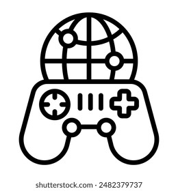 Modern design icon of global gaming 

