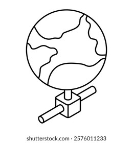 Modern design icon of globe